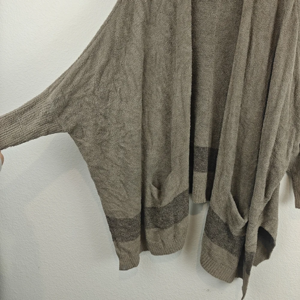 Barefoot Dreams Women Cliffside Dolman Sleeve Cardigan One Size Gray Open Front - Picture 7 of 16